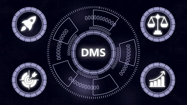 Dms document management system digital interface hud animation
