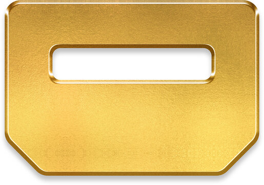 Luxury 3D golden thunderbolt port icon for high-speed connectivity