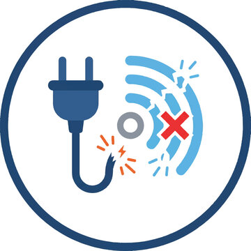 The modern minimal futuristic concept of 2026 AI disconnected from wifi, signifying a communication breakdown in the digital age