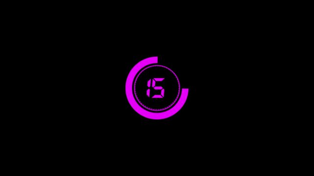 Timer displays a purple countdown progress circle on a dark background indicating fifteen seconds are remaining for the current task sequence which is optimized for digital interface presentations.