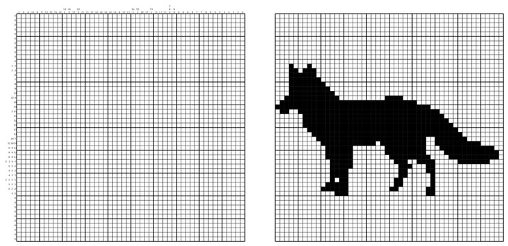 Nonogram puzzle series with numbered clues and pixel art solutions. Clean vector illustration for brain teasers, activity books, and printable worksheets