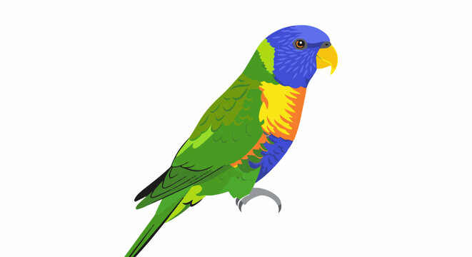 Colorful parrot with vibrant plumage perched on an unseen surface
