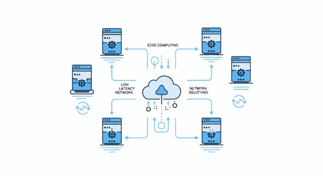 Distributed network system with cloud and edge computing servers