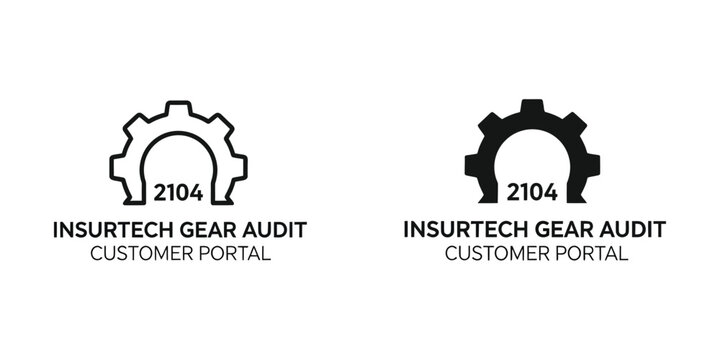 Insurtech gear audit customer portal vector icons set