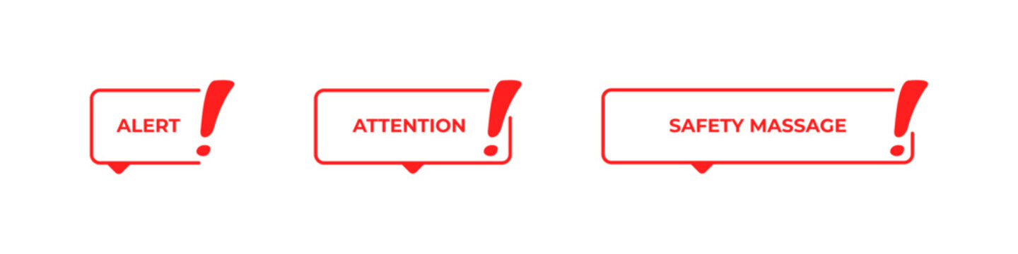 A Collection of Attention-Grabbing Safety Messages Featuring Bold Alerts for Immediate Awareness and Communication in Various Situations