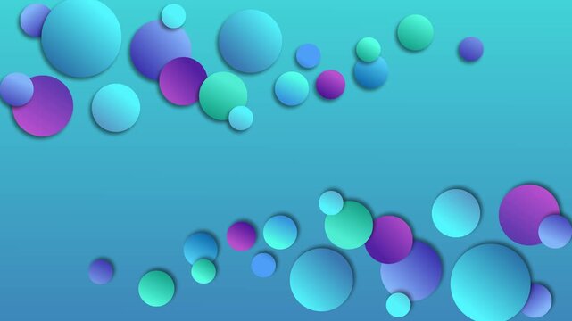 Abstract background with layered 3d circles modern minimal design animation