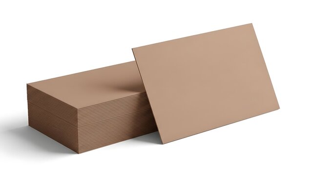 Stack of brown cardboard sheets