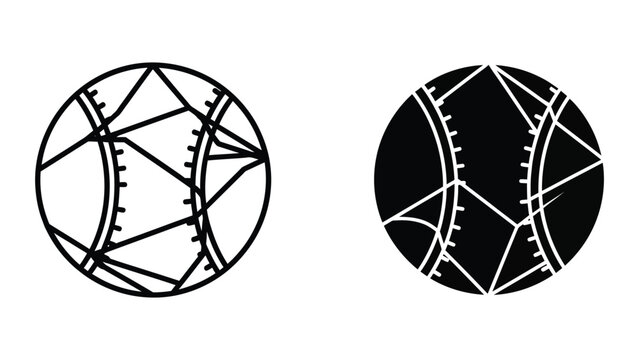 Geometric sphere with intersecting lines and dots design