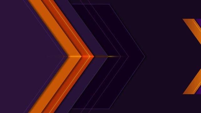 Abstract geometric arrow shapes layered chevrons pointing right background animation