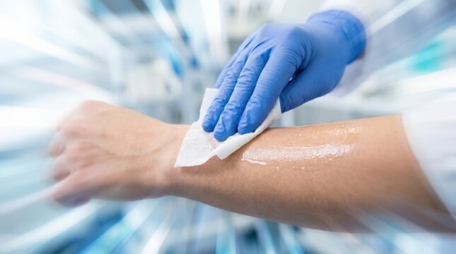 Gentle Arm Preparation for Blood Donation Procedure