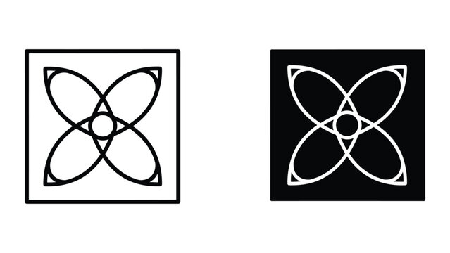 Minimalist infinity symbol with four loops design