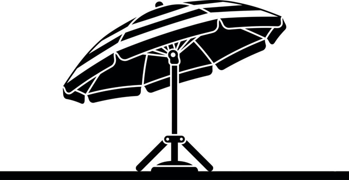 umbrala vector silhouette file, sea beach, vacation, sumer vacation