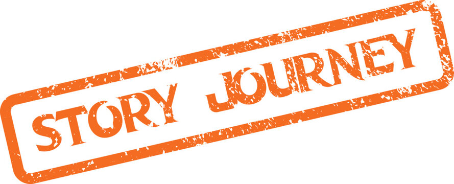Authentic Story Journey Rubber Stamp Impression Symbolizing The Narrative Progression And Evolution