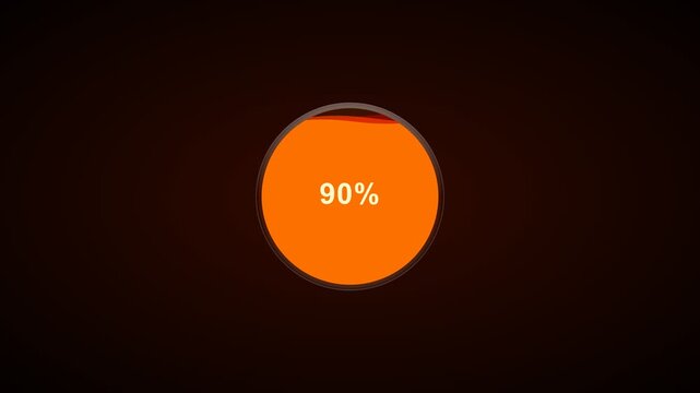 Animated Lava Progress Bar Filling Up with Percentage Indicators