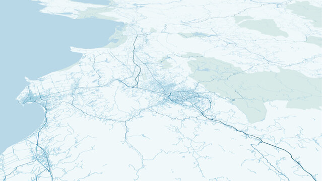 Modern minimalist vector map of Tirana (Tiran&euml;), Albania. High-quality scalable illustration of Tirana city grid, Skanderbeg Square, and Lana River layout for posters and urban design.