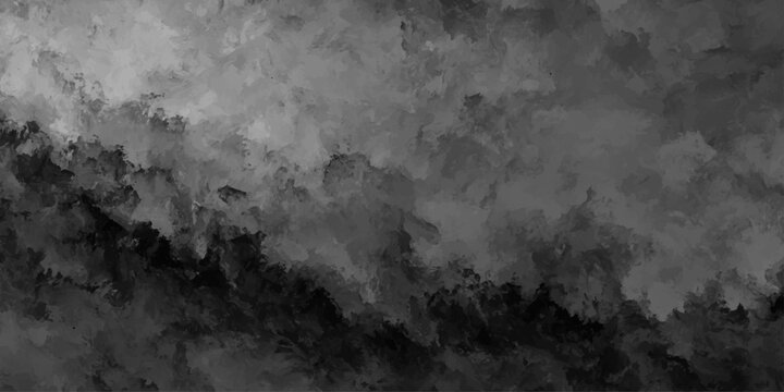 An old grunge wall texture fades into a dark abstract sky filled with blue smoke and night mist under the light of a stormy moon