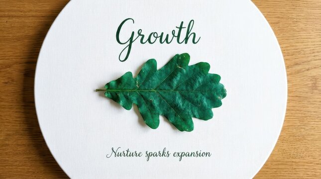 Overhead Shot of a Single Green Oak Leaf