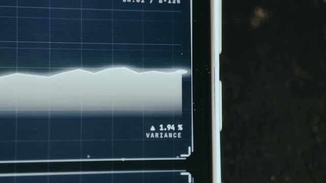 Live line graph with a percentage change