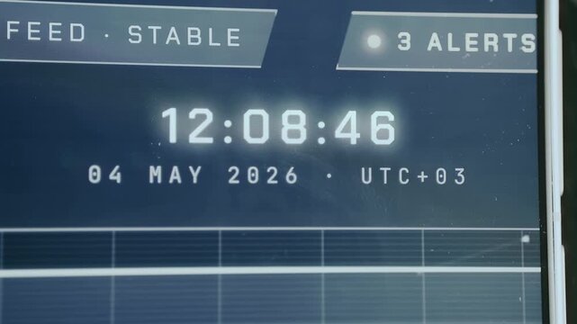 Current time UTC plus 03 and date
