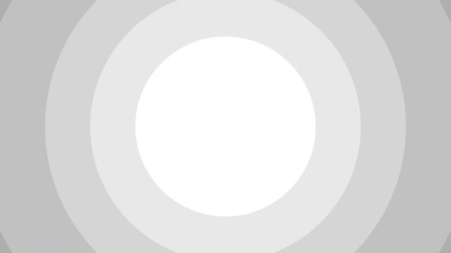 Minimal Abstract Background Animation Circle Scale Up White Grey Gradation Seamless Loop For Presentation Cover