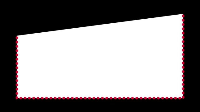 Minimalist Geometric Right Triangle Frame with Dotted Red Border on Black Background; Abstract Modern Vector Shape with Copy Space for Minimalist Design, Technical Presentation, and Graphics.