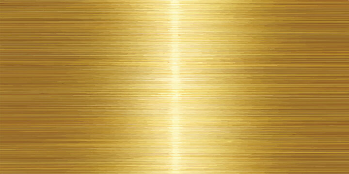 Brushed gold metal texture background with lustrous metal, metallic texture