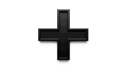 Obraz premium Black Cross Symbol Sign Icon.