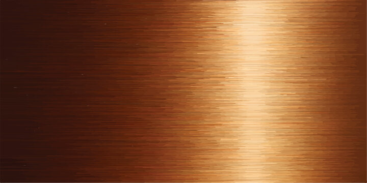 Brushed copper metal texture with light reflection lustrous metal metallic tex