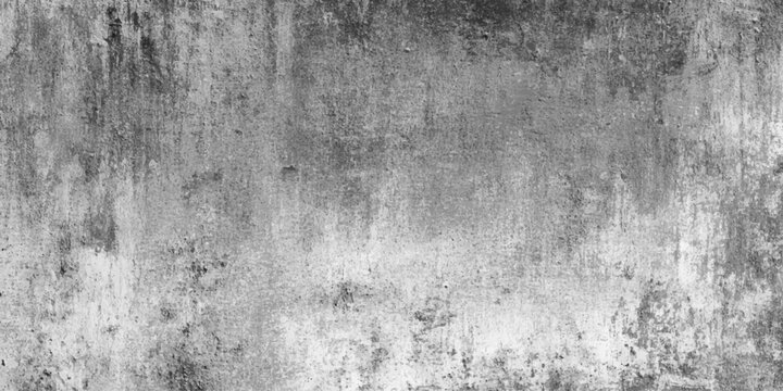 A dark and dirty vintage gray concrete surface featuring an aged grunge wall texture with a rough stone pattern and weathered cement backdrop material