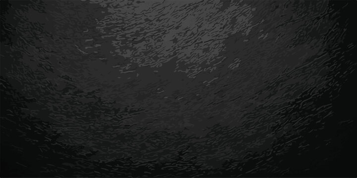 Rough black textured surface with gradual vignette, abstract background