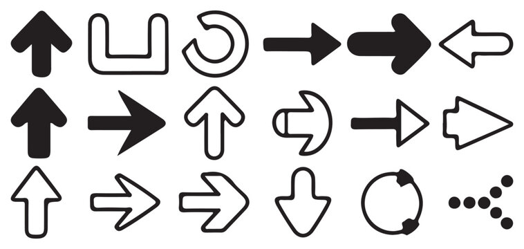 Circular and curved arrow icons for refresh and reload sign.  Vector Illustration Eps 10