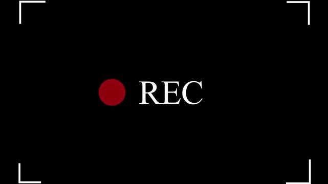 Rec neon business icon next technology intranet vector time. Black background end year 2026 wold open time 4k video end.symbol neon sing conter technology intranet. 