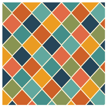 Colorful Geometric Mosaic Seamless Pattern Background
