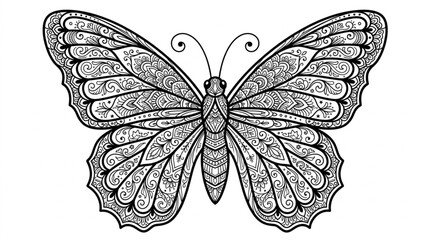 butterfly on white background © Pan