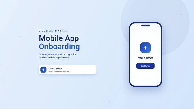 Mobile App Onboarding UI UX Animation Smooth Intuitive Walkthrough