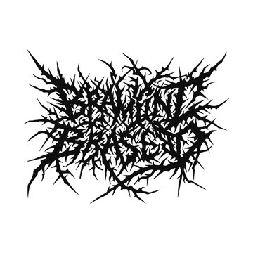 Death metal logo graphic with spiky thorns and aggressive sharp edges for extreme music branding