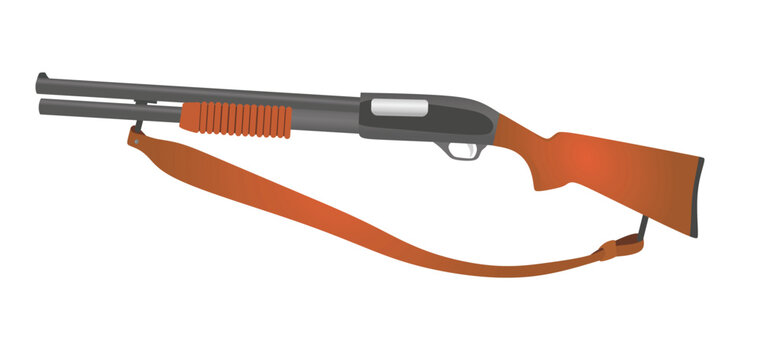 Metal shot gun. vector illustration