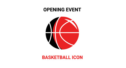 Fototapeta premium Minimalist Basketball Icon Design Depicting a Sporting Event's Opening Ceremony