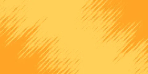 Orange and yellow background with halftone dot pattern texture. Abstract grunge pop art brush background. retro comic concept for your graphic design, banner or poster © pingebat