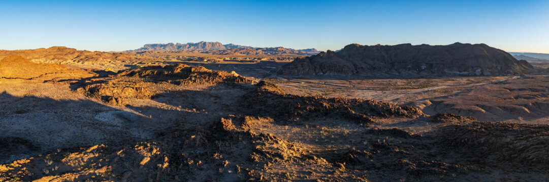 Aerial View of the Chisos Mountain Range in the Distance from Study Butte