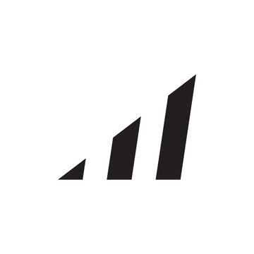 Black growth chart, bar graph icons, vector business infographic elements, increasing trend symbols vector, icon, eps,