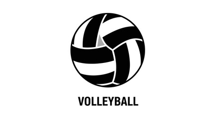 Fototapeta premium Minimalistic Volleyball Icon Against White Background Suitable For Sports Related Content