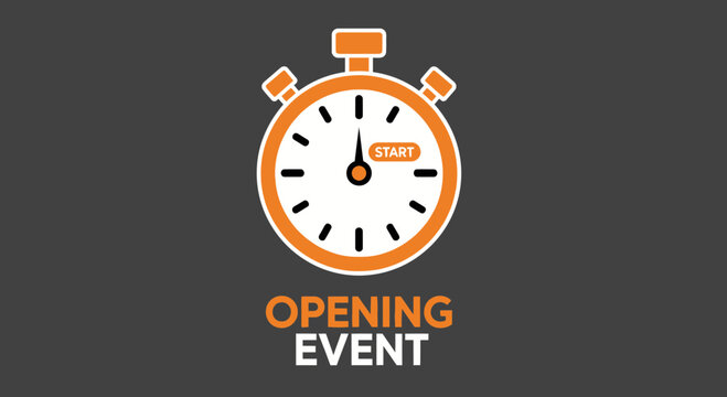 Opening Event Countdown Timer Conceptual Visualization On A Dark Gray Background