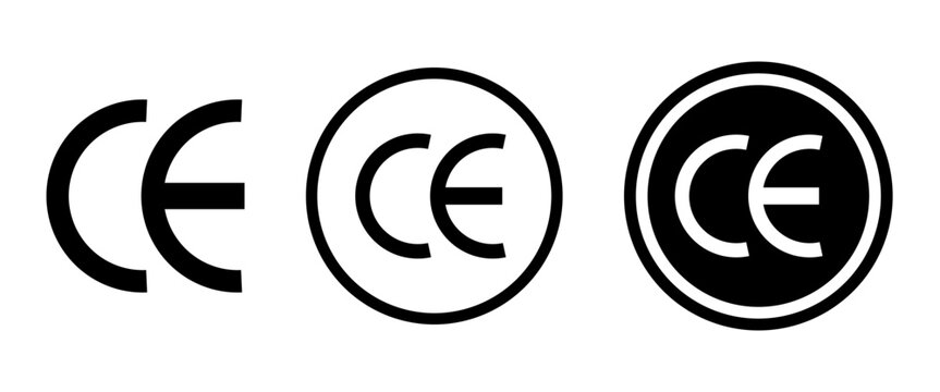 CE icon symbol vector on white background.
