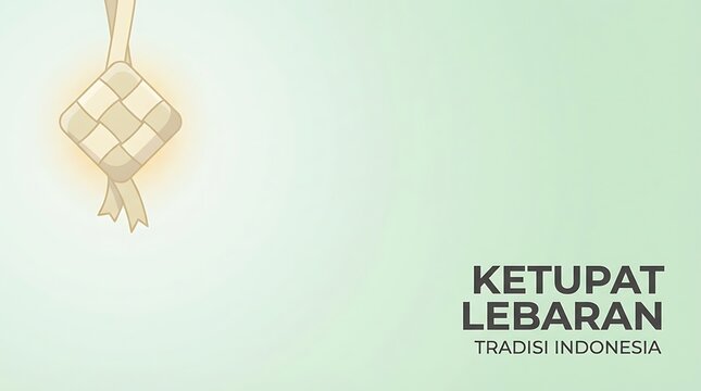 Ketupat Lebaran Traditional Indonesian Food.