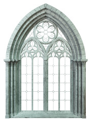 Naklejka premium Set of gothic cathedral window elements