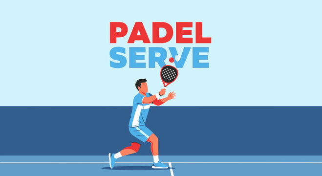 Padle Action Player Ready to Serve Ball on the Padel Court for Competition
