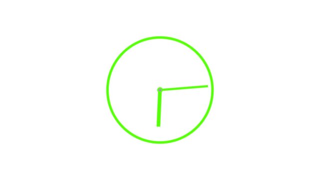 Abstract a analog clock animation white background