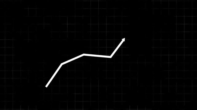 Abstract a arrow business graph icon animation. Success concept
