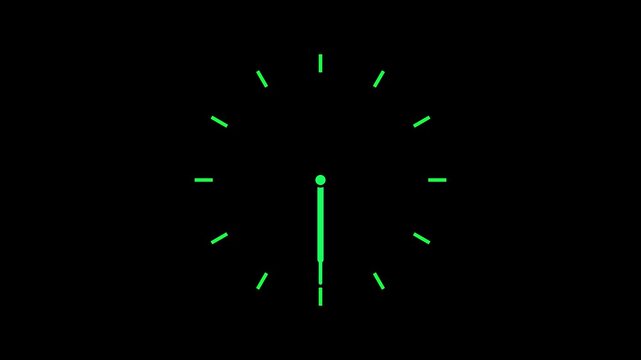 Abstract a analog face clock icon. clock icon animation on background